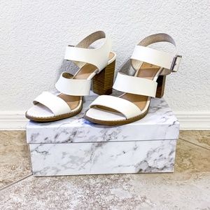 White Sandal Heels Size 9.5